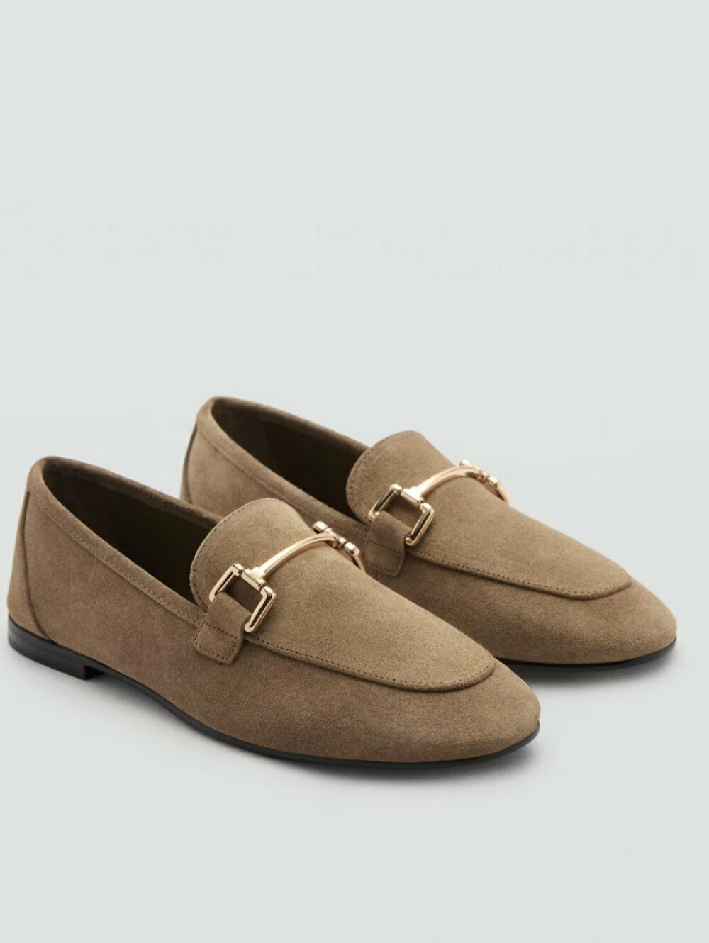 Mango Leather Suede Loafers. Size 40 EUR (USA 9)